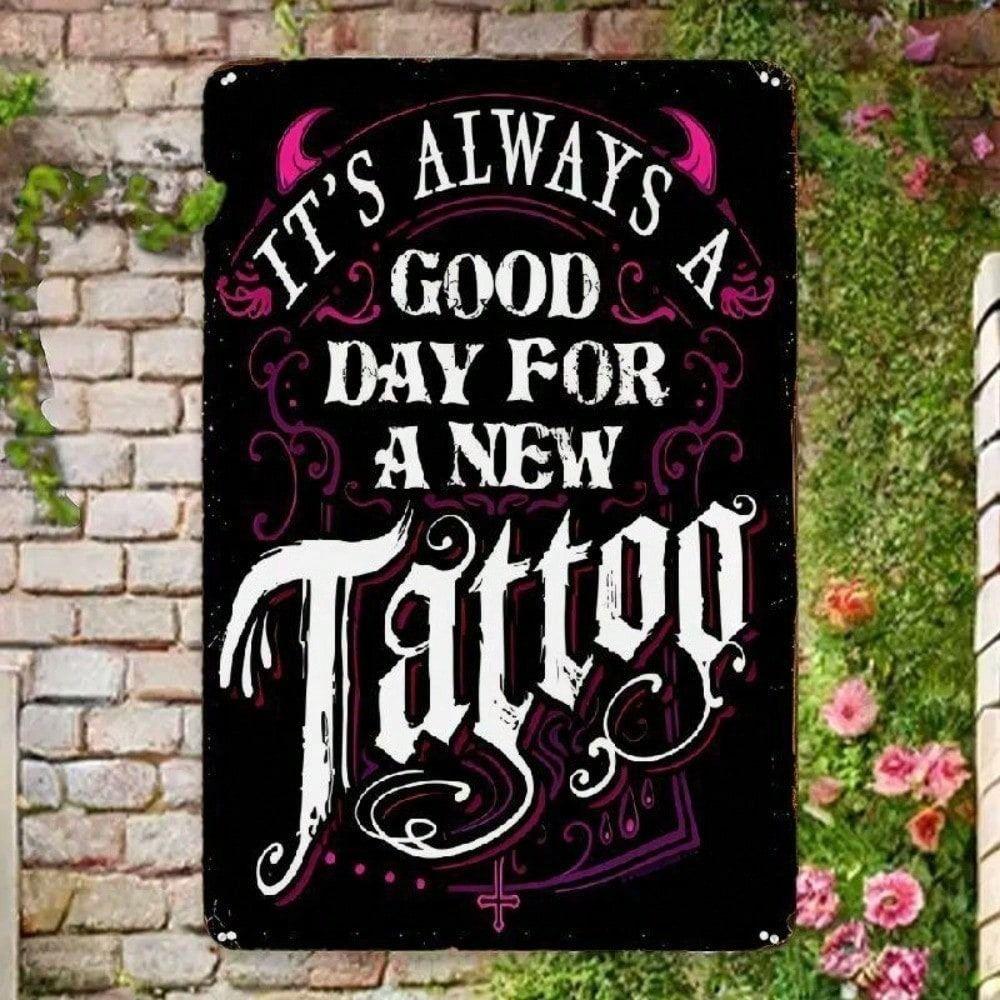Vintage Gothic Metal Sign New Tattoo Day Wall Decor Bar Poster
Vintage Gothic Metal Sign New Tattoo Day Wall Decor Bar Poster