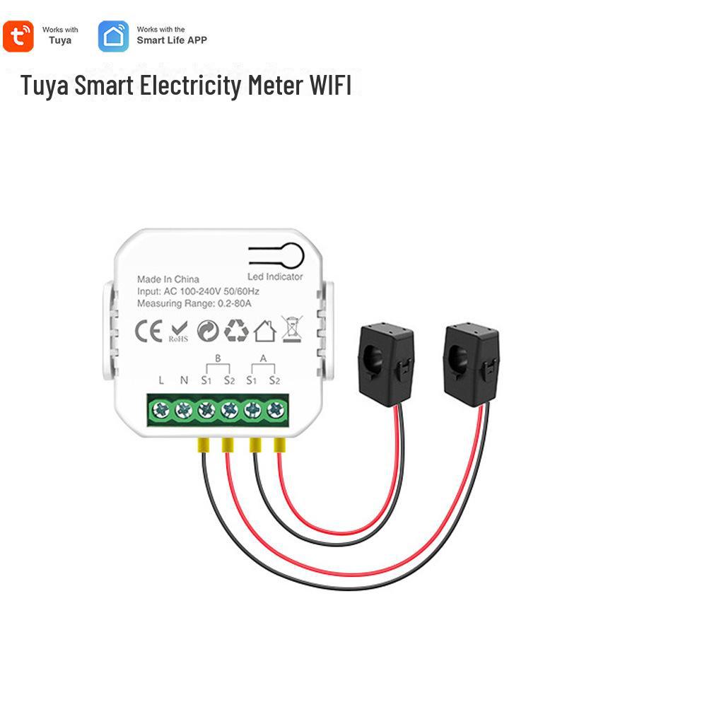 Tuya WiFi Smart Bidirectional Meter with CT Transformer, 1/2 Channel, AC 110/240V 1 channel
Tuya WiFi Smart Bidirectional Meter with CT Transformer, 1/2 Channel, AC 110/240V 1 channel