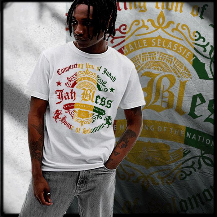 Reggae t-shirt Jah Rastafari Haile Selassie I Blessings Jamaican Rasta Jah Bless M
Reggae t-shirt Jah Rastafari Haile Selassie I Blessings Jamaican Rasta Jah Bless M