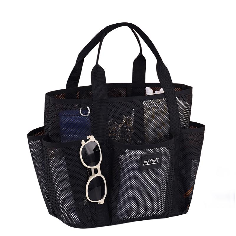 1pc Large Capacity Mesh Beach Bag Multi-pocket Foldable Toiletries Storage Bag Portable Home Swimming Bag Vacation Essentials чёрный
1pc Large Capacity Mesh Beach Bag Multi-pocket Foldable Toiletries Storage Bag Portable Home Swimming Bag Vacation Essentials чёрный