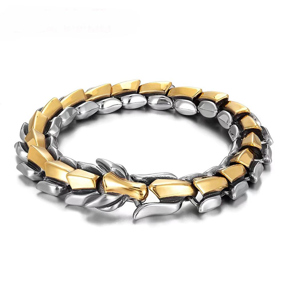 Personality Mens Jewellery Hip Hop Punk Head Dragon Lin Bracelet Retro Exaggerated Dragon Bracelet Jewelry Men Accessories Gift 20cm
Personality Mens Jewellery Hip Hop Punk Head Dragon Lin Bracelet Retro Exaggerated Dragon Bracelet Jewelry Men Accessories Gift 20cm