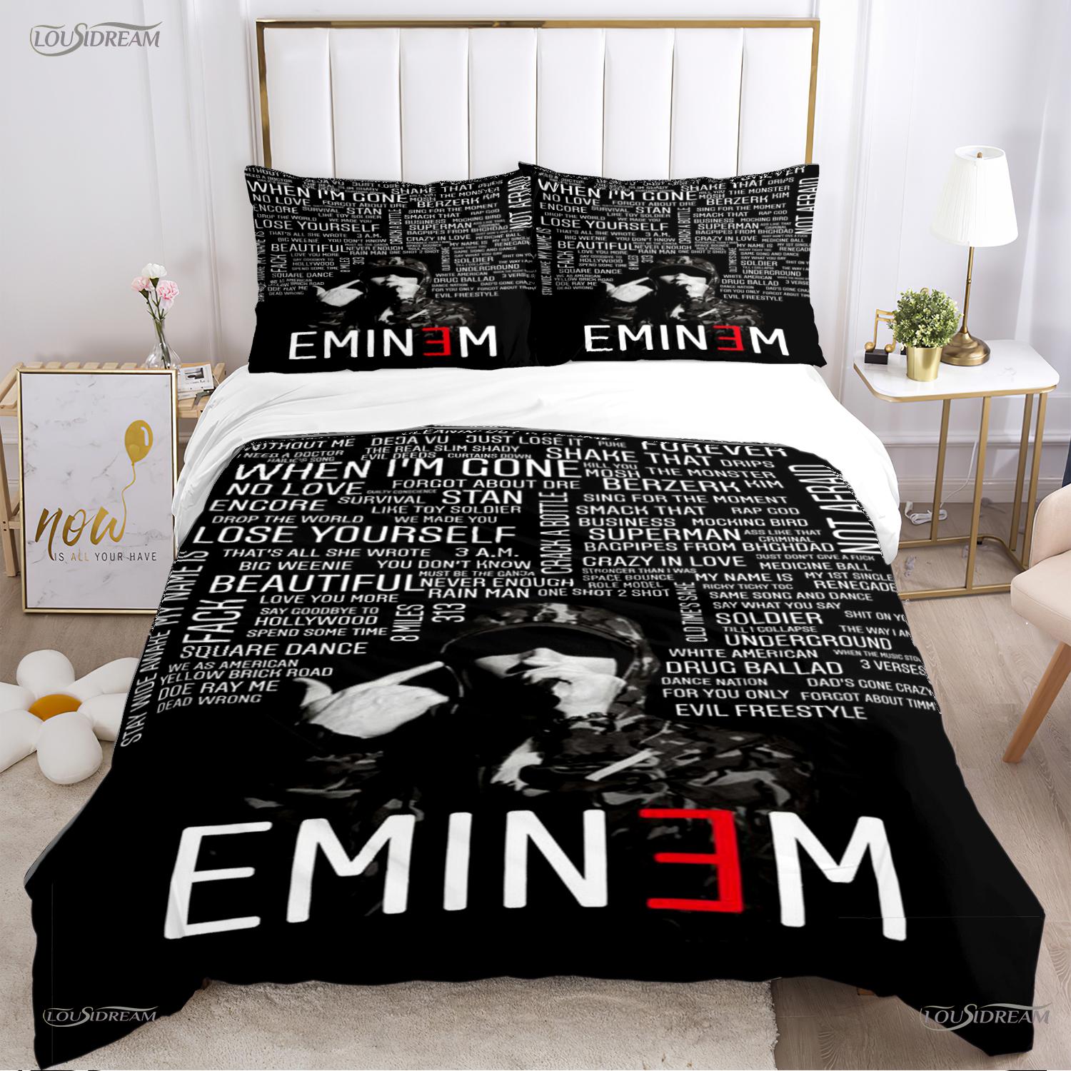 Eminem Hip-Hop Singer All Season Duvet Casal Cover Bedding Sets Soft Quilt Cover And Pillowcases Teen Single/Double/Queen/King AU Single(140*210cm)3pcs
Eminem Hip-Hop Singer All Season Duvet Casal Cover Bedding Sets Soft Quilt Cover And Pillowcases Teen Single/Double/Queen/King AU Single(140*210cm)3pcs
