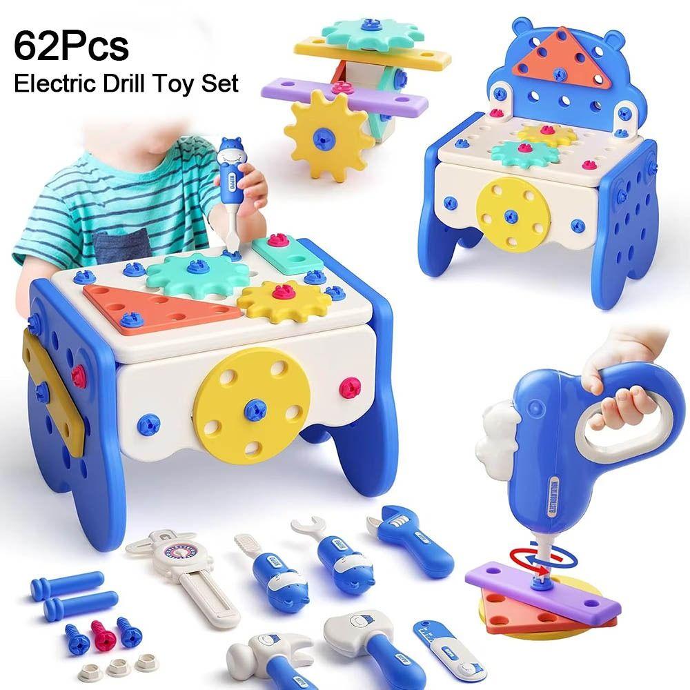 with Box Kids Tool Toys Set Plastic Educational Toy Simulation Repair tool toy 3 to 6 years old 62Pcs рожевий
with Box Kids Tool Toys Set Plastic Educational Toy Simulation Repair tool toy 3 to 6 years old 62Pcs рожевий