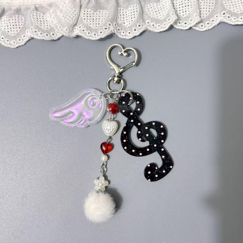 Creative Y2K Harajuku Wave Dot Striped Star Musical Notes Wings Keychain Sweet Cute Bag Pendant Decoration Accessories E
Creative Y2K Harajuku Wave Dot Striped Star Musical Notes Wings Keychain Sweet Cute Bag Pendant Decoration Accessories E