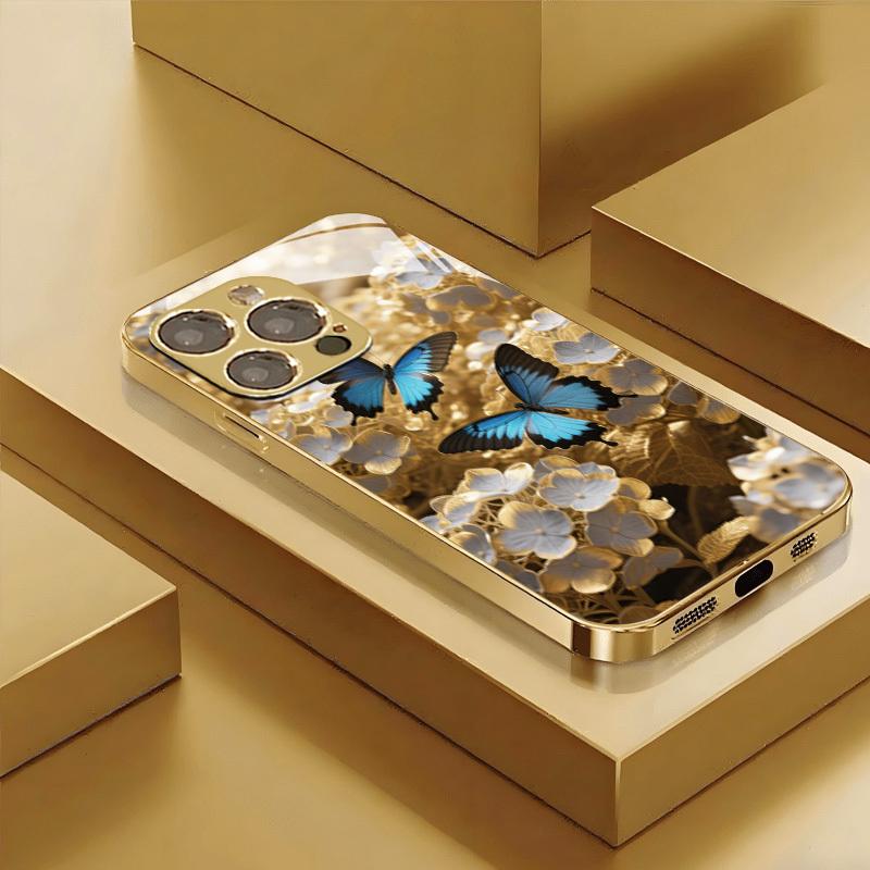 Premium electroplated glass phone cases for iPhone 17 16 15 14 13 12 11pm Pro Plus. Beautiful gold spheres blue butterflies. iPhone 11 Pro Max
Premium electroplated glass phone cases for iPhone 17 16 15 14 13 12 11pm Pro Plus. Beautiful gold spheres blue butterflies. iPhone 11 Pro Max