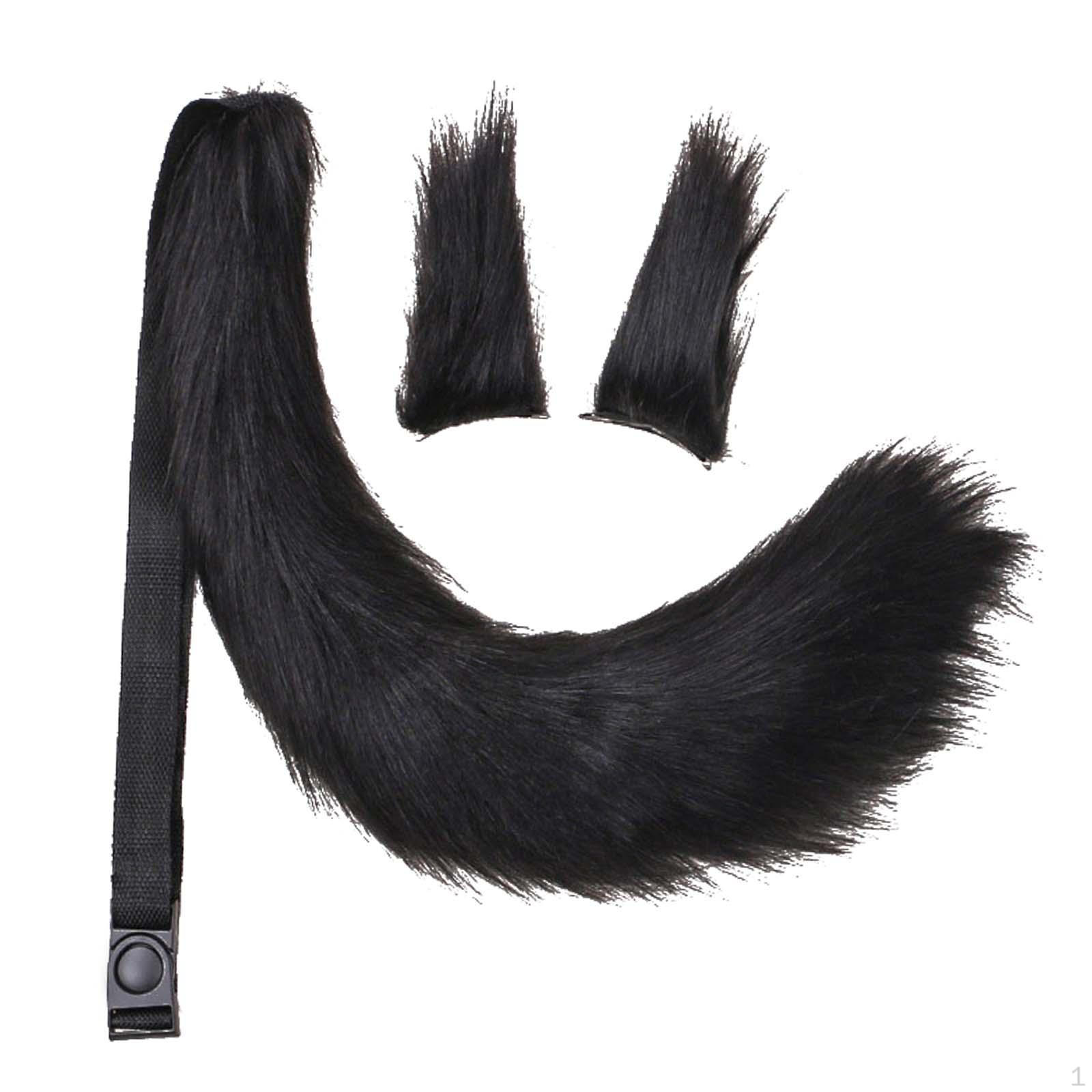 3Pcs Plush Ears and Tail Set Adjustable for Carnival Halloween Dress Women Girls чорний
3Pcs Plush Ears and Tail Set Adjustable for Carnival Halloween Dress Women Girls чорний