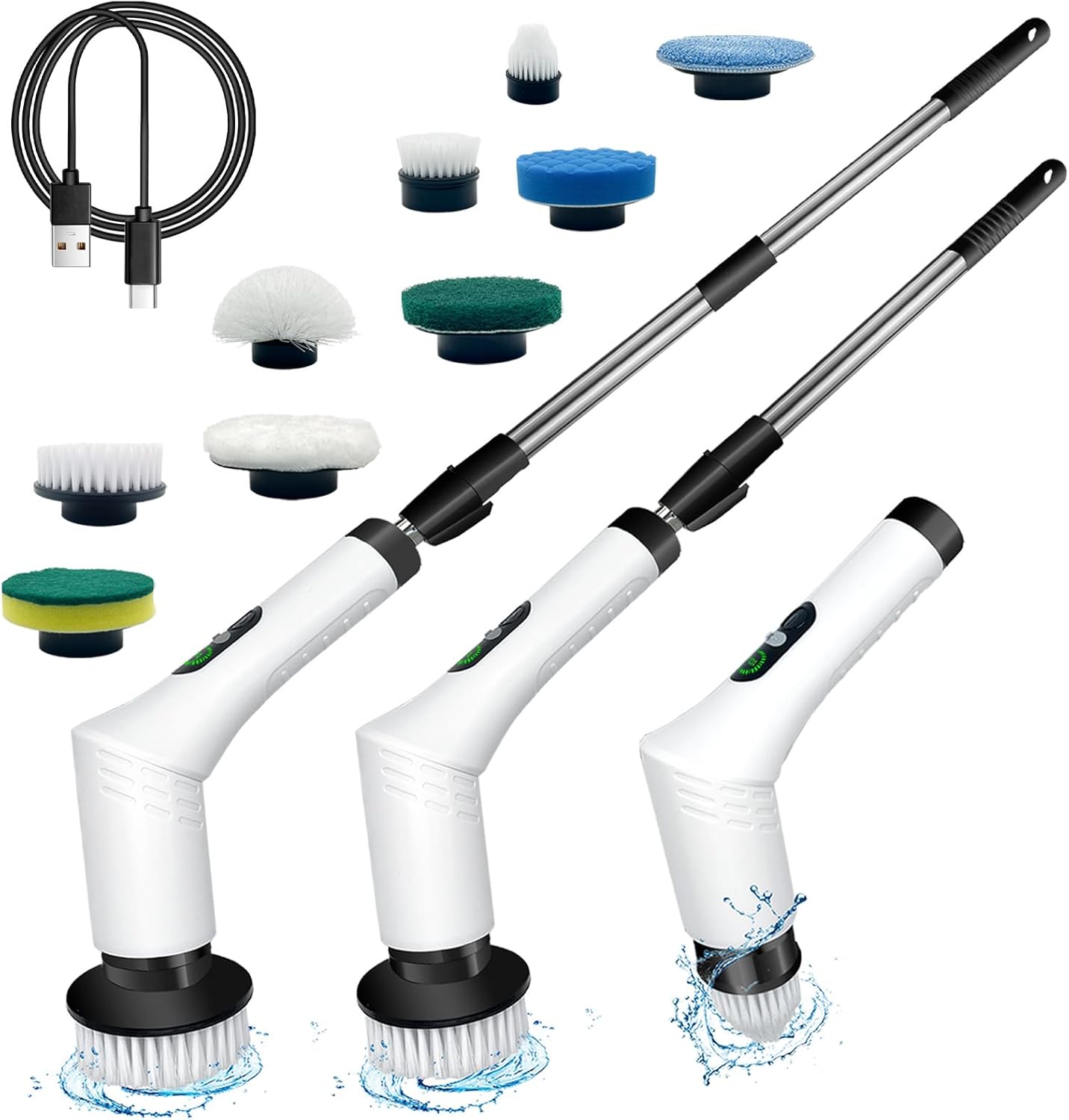Electric Cleaning Brush with Detachable Handle, 9 Replaceable Brush Heads & LCD Display, United States
Electric Cleaning Brush with Detachable Handle, 9 Replaceable Brush Heads & LCD Display, United States