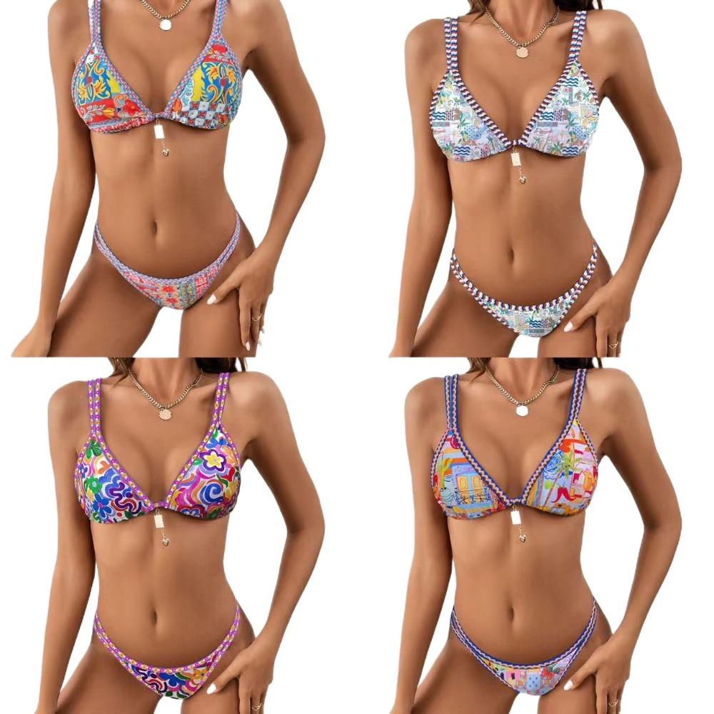 Thong 2 Pieces Push Up Swimsuits Bikinis Set Boho Style Biquini Hot Spring Swimwear Female M-Style A
Thong 2 Pieces Push Up Swimsuits Bikinis Set Boho Style Biquini Hot Spring Swimwear Female M-Style A