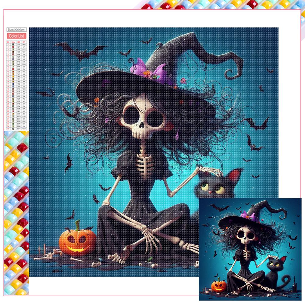5D DIY Full Square Drill Diamond Painting Halloween Skeleton Witch Decor Art for Living Room Bedroom Classroom Entrance 30x30cm
5D DIY Full Square Drill Diamond Painting Halloween Skeleton Witch Decor Art for Living Room Bedroom Classroom Entrance 30x30cm