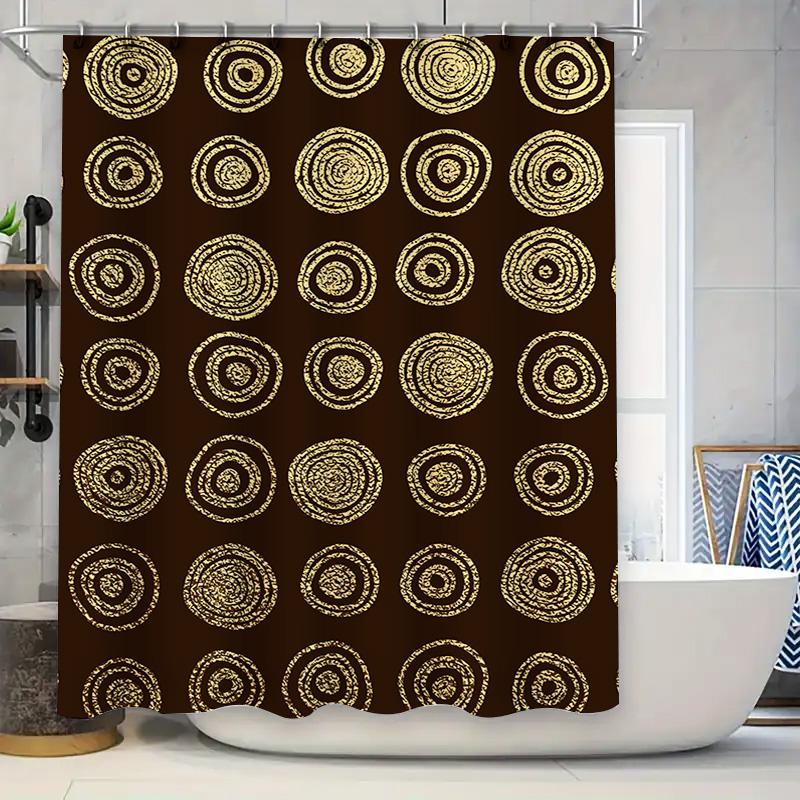 Luxury Round Patterns Shower Curtain Modern Design Waterproof Fabric Bathroom Decor For Kids Bathrooms Home Decoration Brown Wit W60H190(CM)-1 Pcs
Luxury Round Patterns Shower Curtain Modern Design Waterproof Fabric Bathroom Decor For Kids Bathrooms Home Decoration Brown Wit W60H190(CM)-1 Pcs