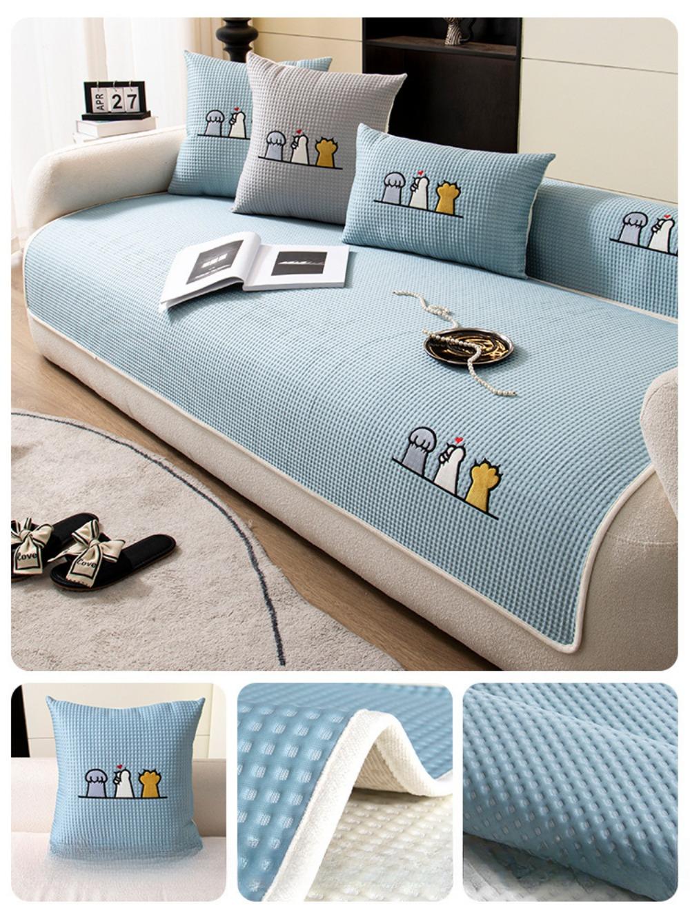 Диван из ледяного шелка с рисунком кошачьей лапы, крутой бамбуковый коврик, летние летние нескользящие подушки для сидений, ткань с полным покрытием 70*70cm
Диван из ледяного шелка с рисунком кошачьей лапы, крутой бамбуковый коврик, летние летние нескользящие подушки для сидений, ткань с полным покрытием 70*70cm