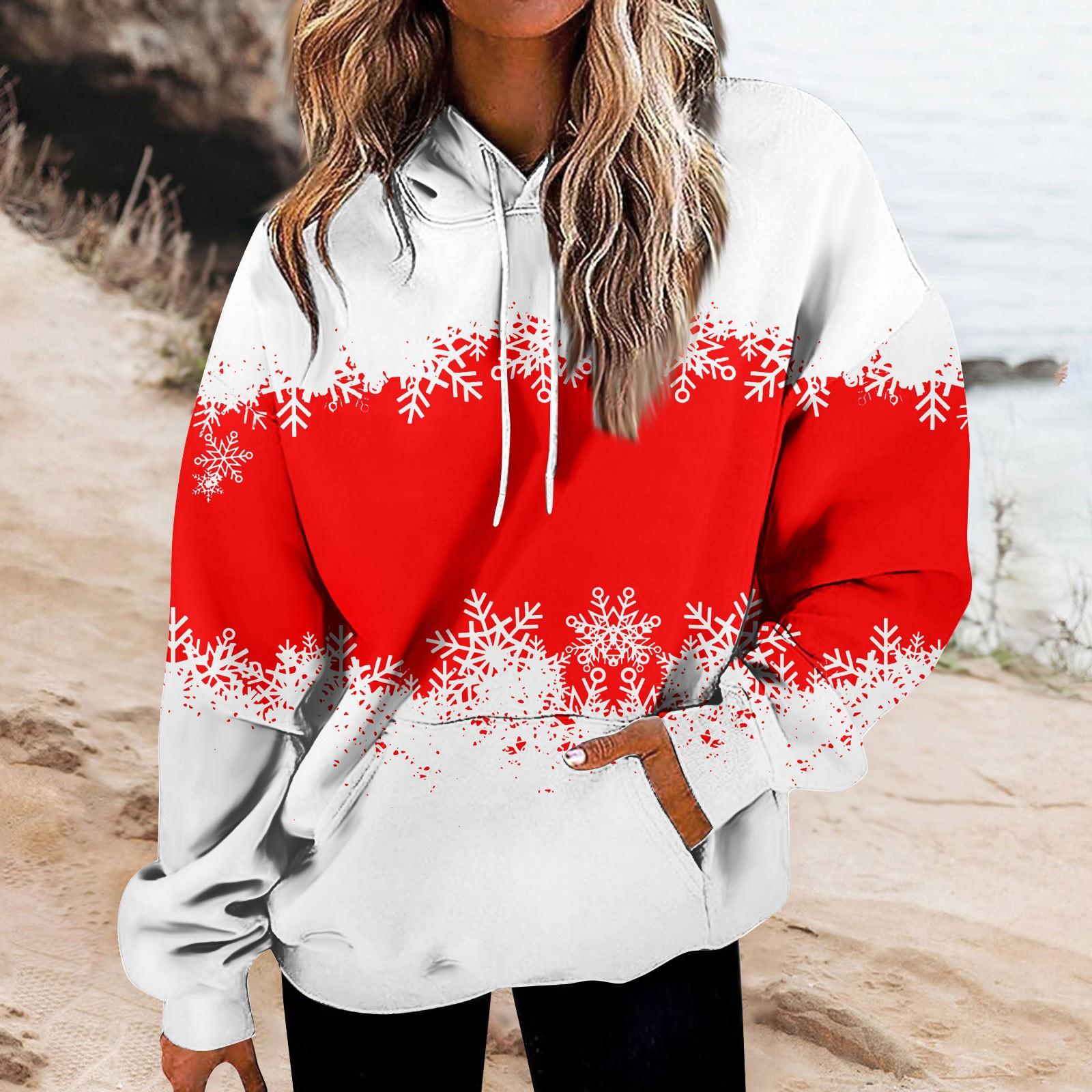 Женские модные толстовки и свитшоты с длинными рукавами и шнурком, толстовки с рождественским принтом и принтом, большие топы, толстовки XL белый
Женские модные толстовки и свитшоты с длинными рукавами и шнурком, толстовки с рождественским принтом и принтом, большие топы, толстовки XL белый