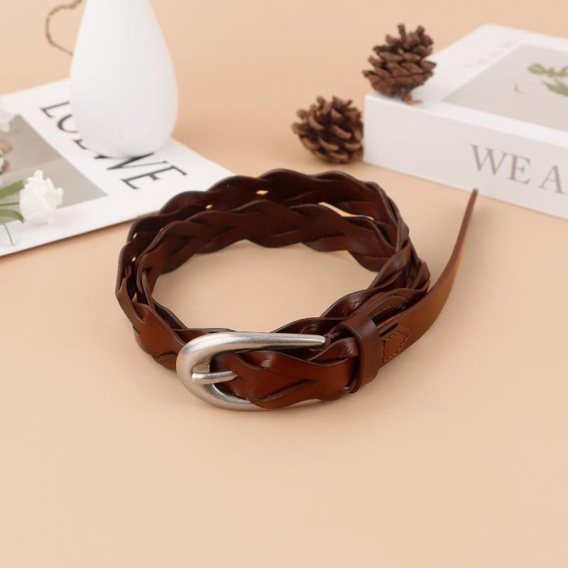 Woven leather belt - women s handmade, no-drill, versatile, vintage, genuine cowhide belt 100 темно-коричневого кольору
Woven leather belt - women s handmade, no-drill, versatile, vintage, genuine cowhide belt 100 темно-коричневого кольору