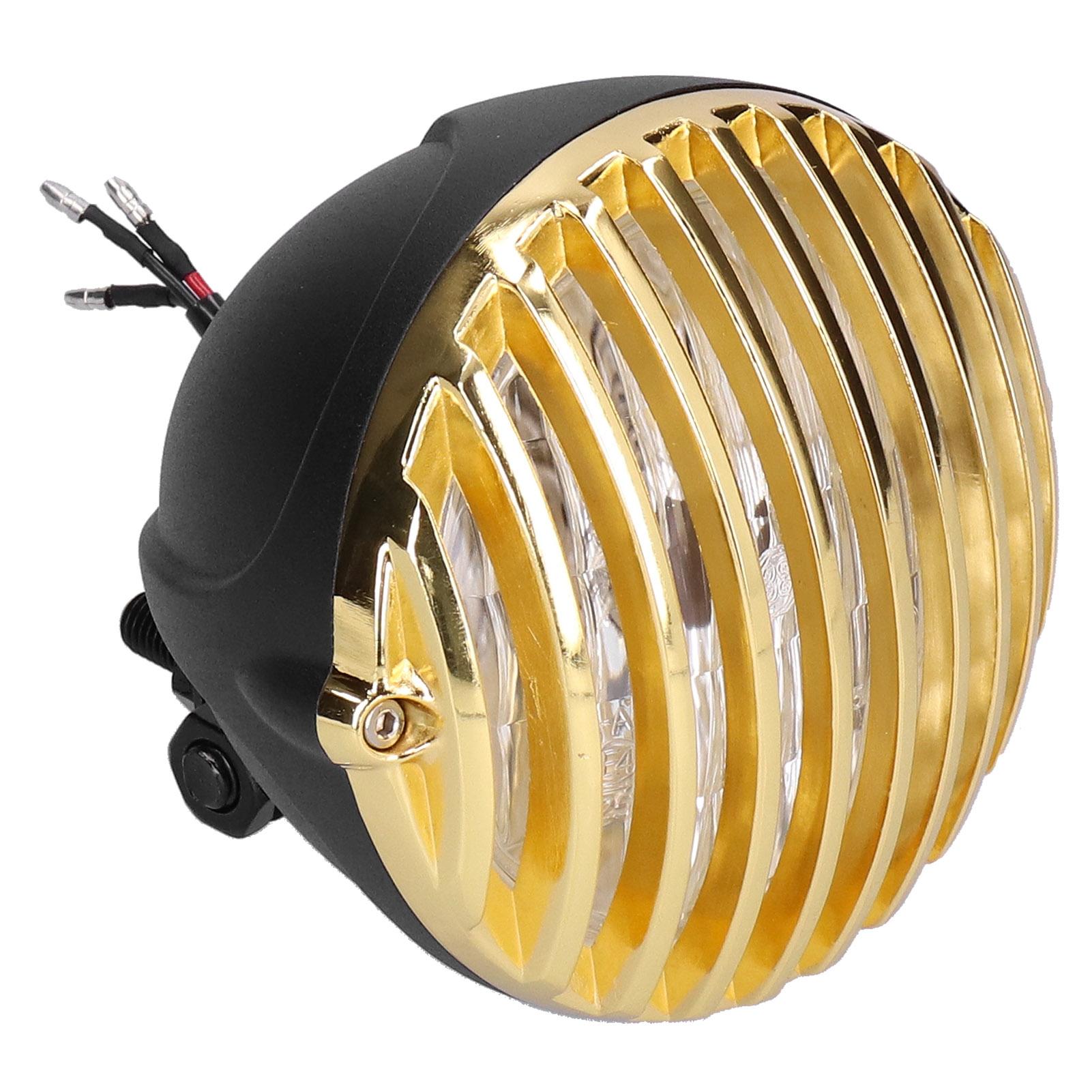 Motorcycle Headlight Retro Round 3 Wire System Modification with Golden Grille Guard 12V 55W
Motorcycle Headlight Retro Round 3 Wire System Modification with Golden Grille Guard 12V 55W