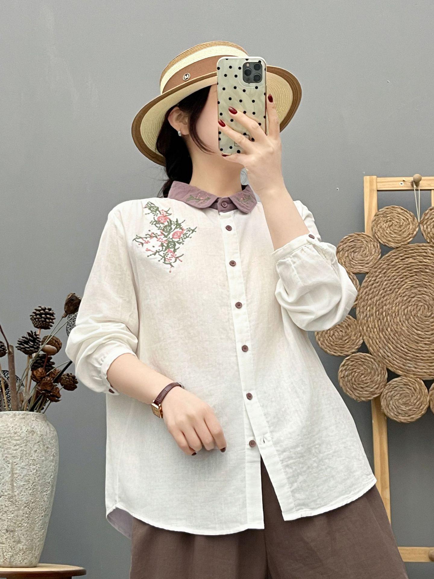 Women s Retro Embroidered Collar Double-Layer Cotton Long-Sleeve Shirt, Spring 2026 Collection - Soft, Skin-Friendly, and Breathable Large белый
Women s Retro Embroidered Collar Double-Layer Cotton Long-Sleeve Shirt, Spring 2026 Collection - Soft, Skin-Friendly, and Breathable Large белый