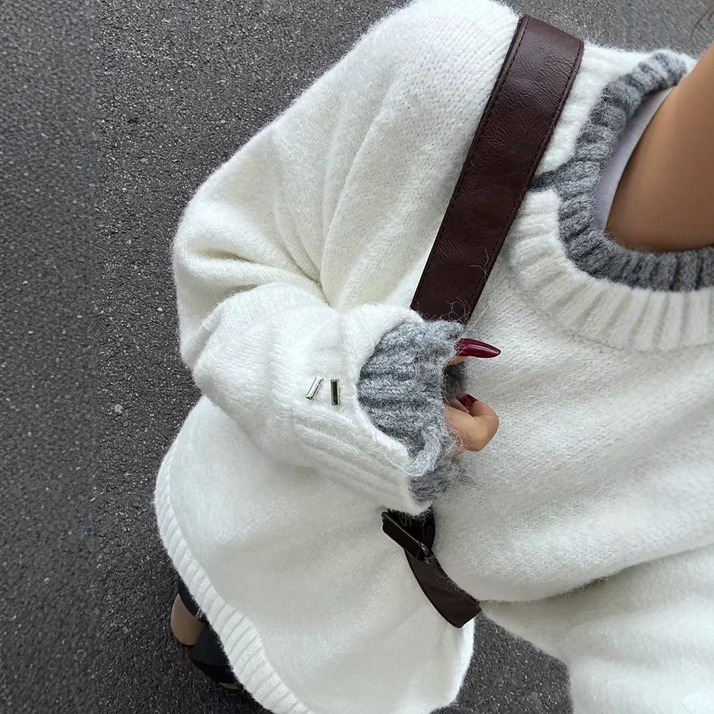 Women s Winter Distressed Oversized Two-in-One Pullover Sweater with Round Neck and Long Sleeves 2XL белый
Women s Winter Distressed Oversized Two-in-One Pullover Sweater with Round Neck and Long Sleeves 2XL белый