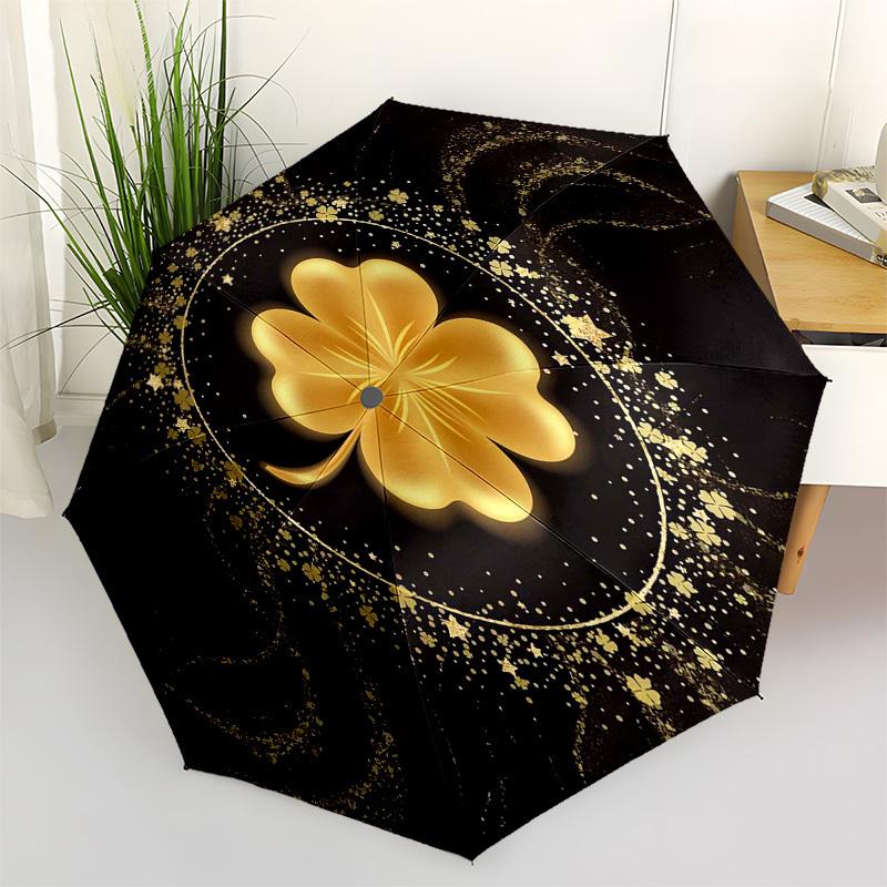 1pc Golden Clover on Black Marble Background Umbrella with Plastic Handle,Vibrant Cartoon Pattern,Multi-functional UmbrellaPT219
1pc Golden Clover on Black Marble Background Umbrella with Plastic Handle,Vibrant Cartoon Pattern,Multi-functional UmbrellaPT219