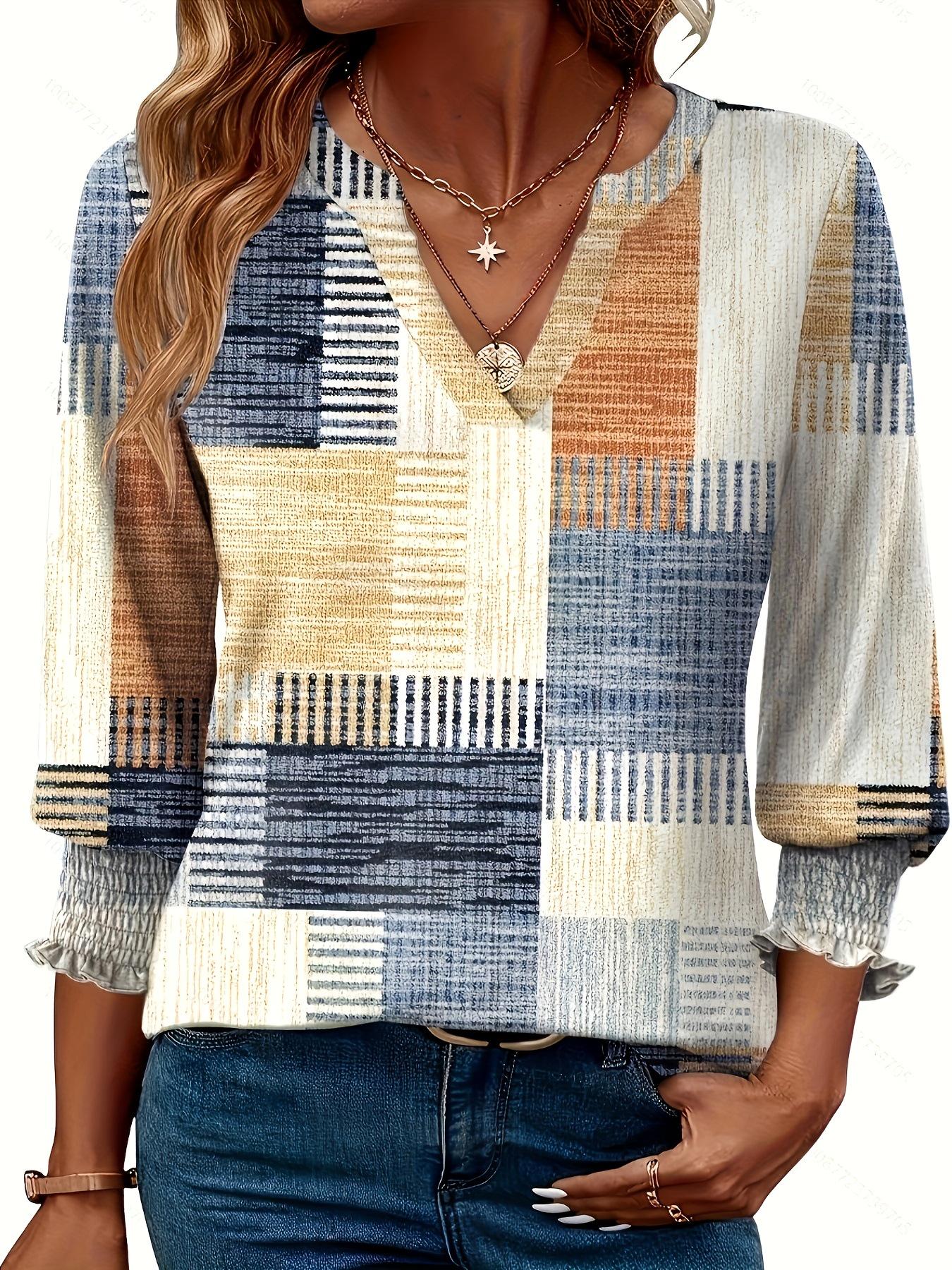 Women s Plaid V-Neck Shirt - New European & American Style, Perfect for Spring, Summer, and Autumn Small
Women s Plaid V-Neck Shirt - New European & American Style, Perfect for Spring, Summer, and Autumn Small