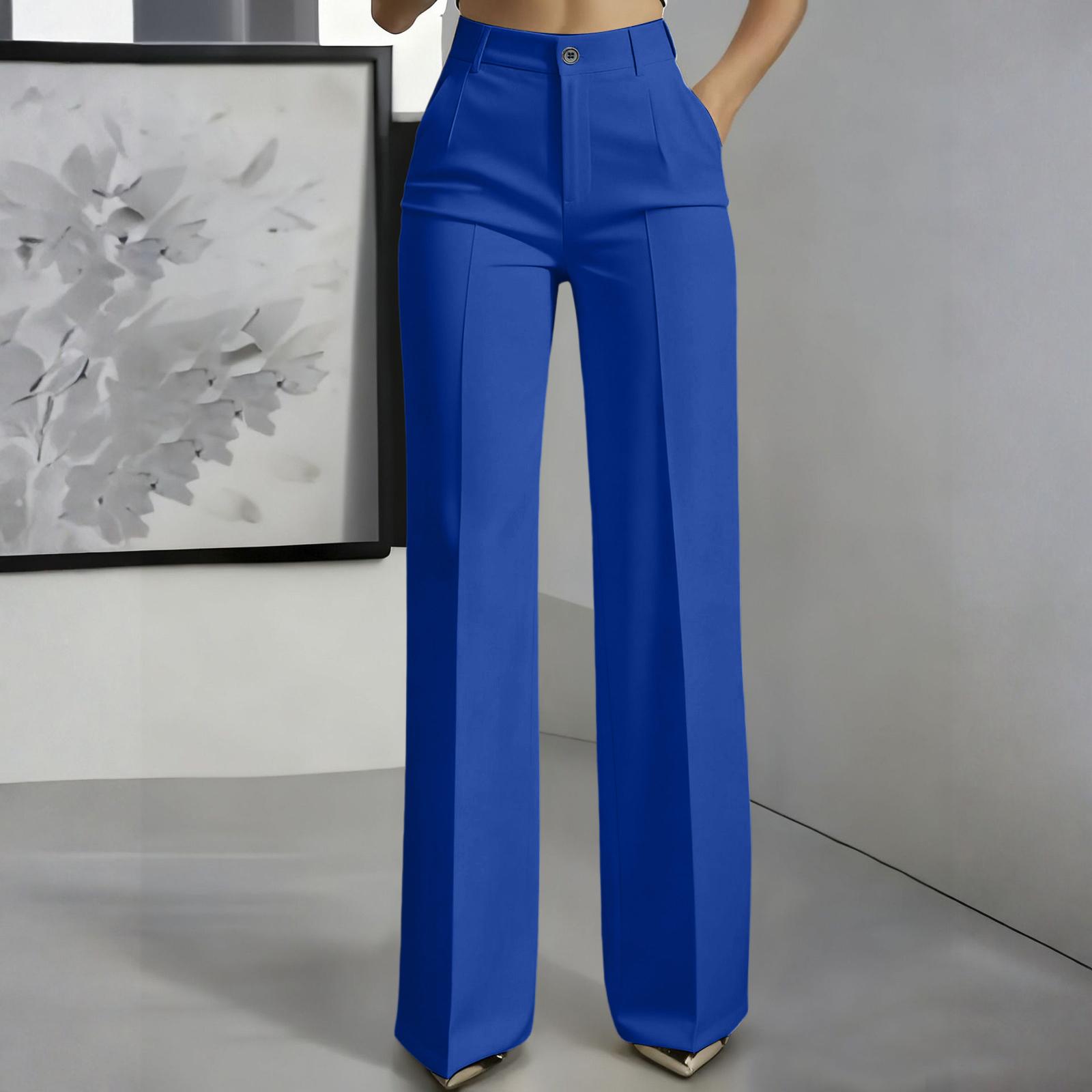High Waist Wide Leg Trousers for Women Straight Fit Business Casual Pants with Front Button and Zipper Closure M синий
High Waist Wide Leg Trousers for Women Straight Fit Business Casual Pants with Front Button and Zipper Closure M синий