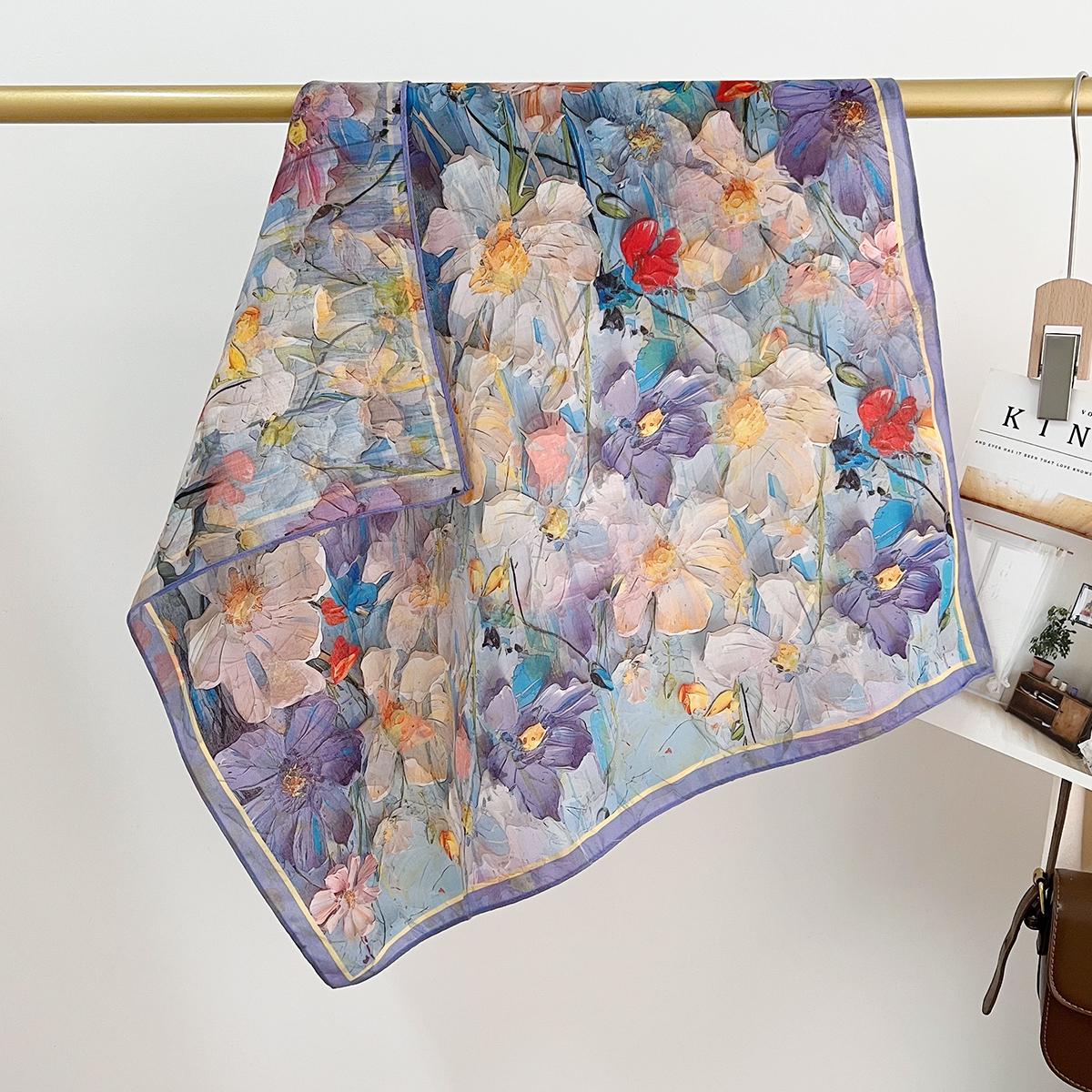 Двусторонний двухцветный квадратный шарф из 70 хлопка и льна, женский маленький шарф с цветочной декорацией в стиле масляной живописи, универсальный темпераментный шелковый шарф 68*68cm
Двусторонний двухцветный квадратный шарф из 70 хлопка и льна, женский маленький шарф с цветочной декорацией в стиле масляной живописи, универсальный темпераментный шелковый шарф 68*68cm