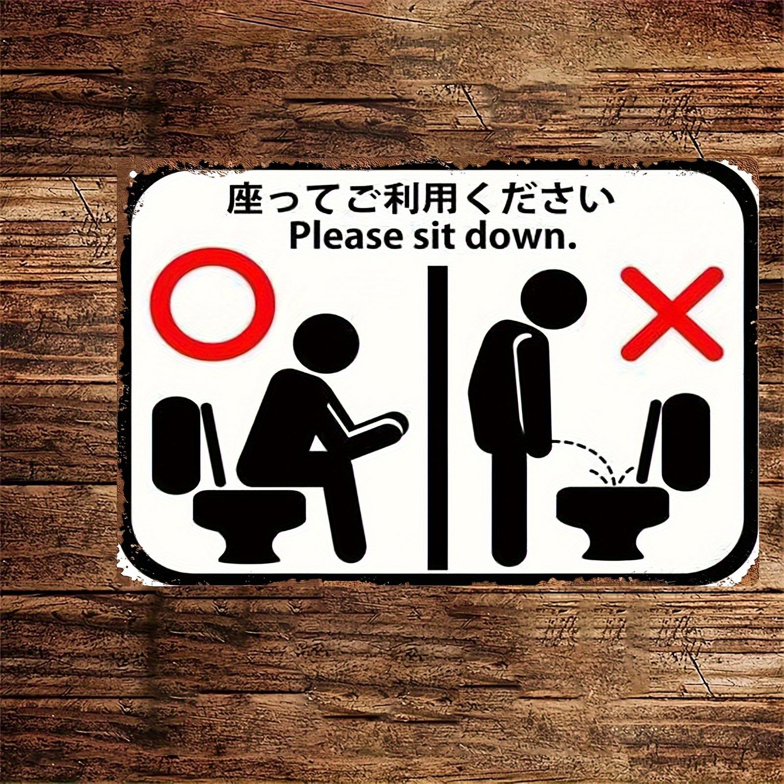 High Definition Tin Sign Please Sit Down Toilet Restroom Retro Metal Wall Art Decor for Home Bathroom WC Public Restroom Man Cav 20x30cm(7.8x11.8inch)
High Definition Tin Sign Please Sit Down Toilet Restroom Retro Metal Wall Art Decor for Home Bathroom WC Public Restroom Man Cav 20x30cm(7.8x11.8inch)