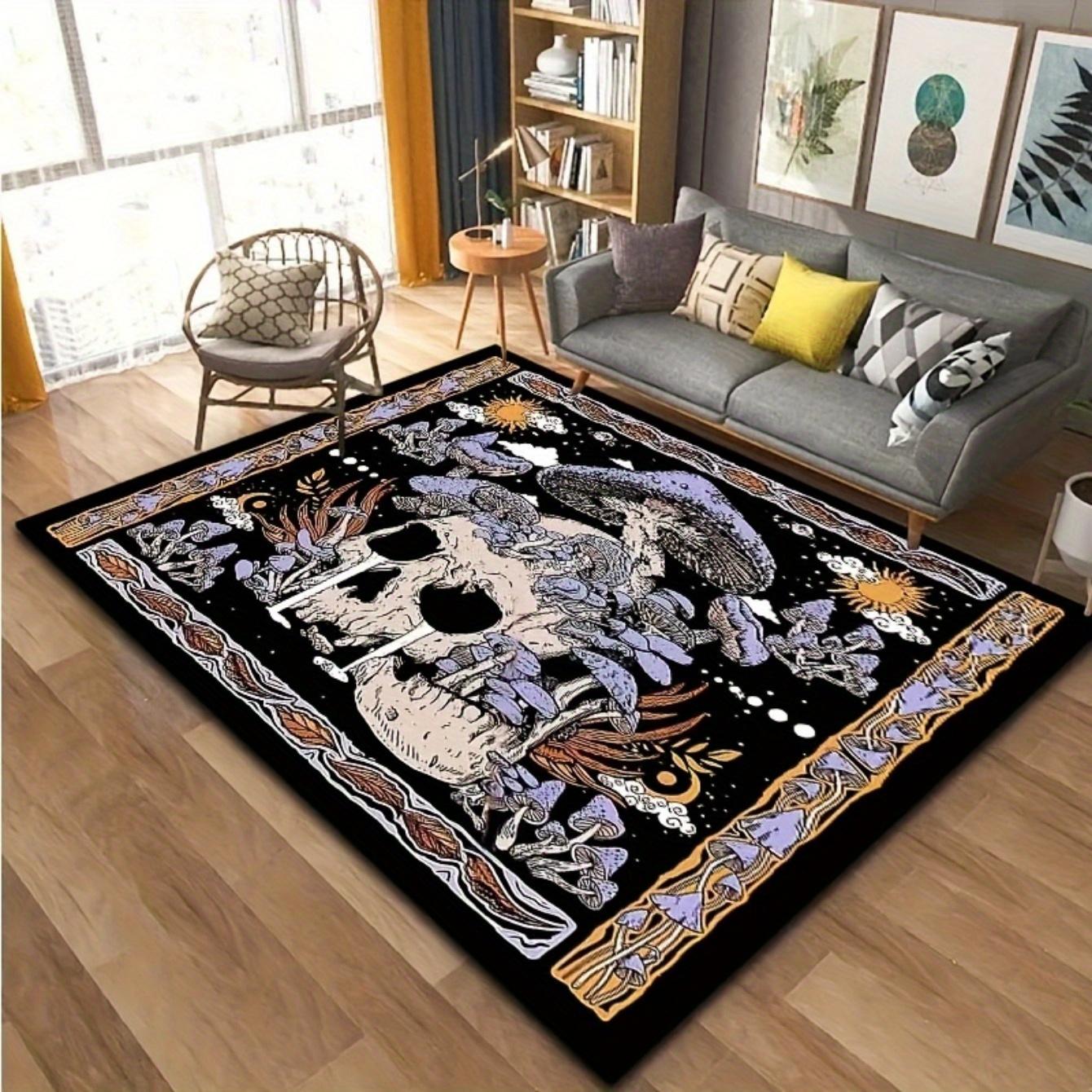 Gothic Halloween Area Mat, Mushroom Skull Design, Non Slip Machine Washable, Black Purple Orange Decor, Spooky Floor Rug 50x80cm
Gothic Halloween Area Mat, Mushroom Skull Design, Non Slip Machine Washable, Black Purple Orange Decor, Spooky Floor Rug 50x80cm