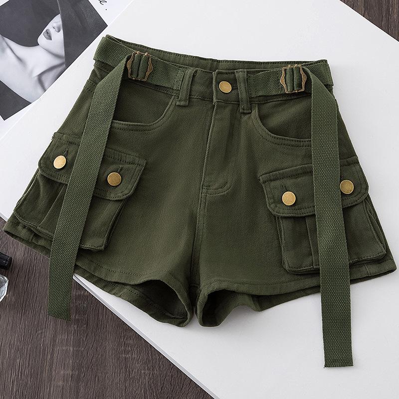 Ретро-зеленые рабочие джинсовые шорты летние классные девчачьи шикарные с карманом на поясе и высокой талией танцевальные ультра короткие брюки M зелёный
Ретро-зеленые рабочие джинсовые шорты летние классные девчачьи шикарные с карманом на поясе и высокой талией танцевальные ультра короткие брюки M зелёный