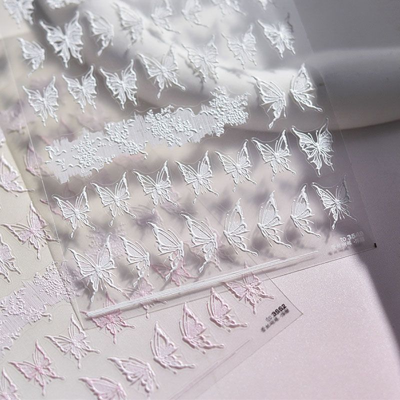 Lace Butterfly Nail Art Sticker Tomoni Embossed Adhesive Internet Hot Nail Sticker 5D Japanese Style Nail Ornament White Lace Butterfly 3549
Lace Butterfly Nail Art Sticker Tomoni Embossed Adhesive Internet Hot Nail Sticker 5D Japanese Style Nail Ornament White Lace Butterfly 3549