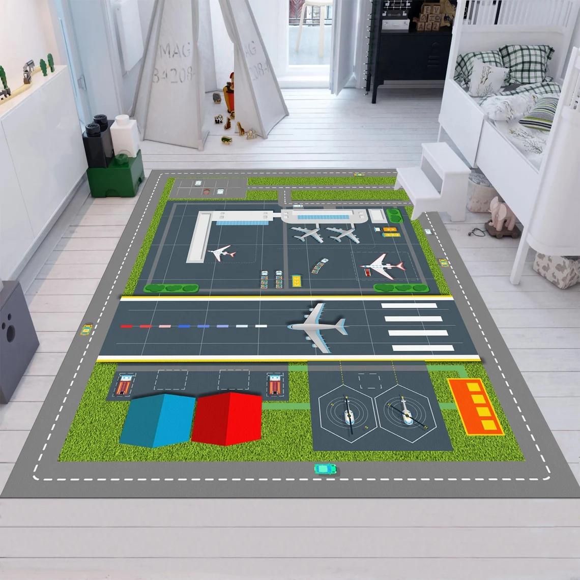 Килим з тематикою карти аеропорту для декору вітальні, дитячий килимок для ігор, килим для дивана, килим для спальні біля ліжка, килим для чоловічої кімнати, різдвяний подарунок 40x60CM
Килим з тематикою карти аеропорту для декору вітальні, дитячий килимок для ігор, килим для дивана, килим для спальні біля ліжка, килим для чоловічої кімнати, різдвяний подарунок 40x60CM