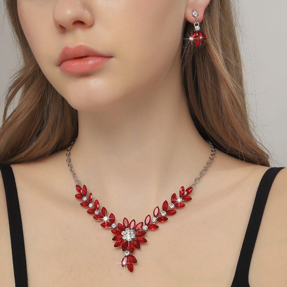 Luxury Necklace Earrings Set Shining Crystal Necklace Set Princess Rhinestone Jewelry Set Banquet білий
Luxury Necklace Earrings Set Shining Crystal Necklace Set Princess Rhinestone Jewelry Set Banquet білий