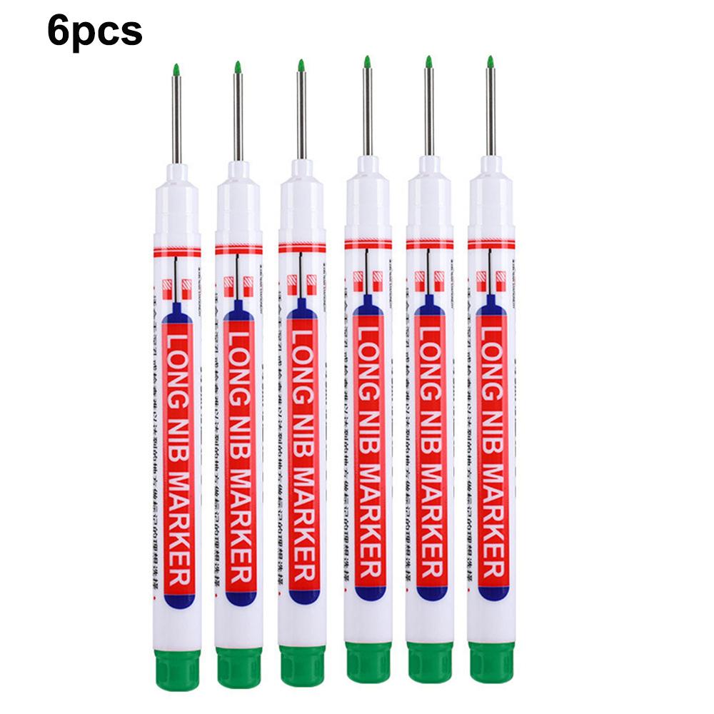 6PCS 20mm Deep Hole Long Nib Head Markers For Metal Perforating Pen Waterproof Bathroom Woodworking Decoration Multi-Purpose
6PCS 20mm Deep Hole Long Nib Head Markers For Metal Perforating Pen Waterproof Bathroom Woodworking Decoration Multi-Purpose