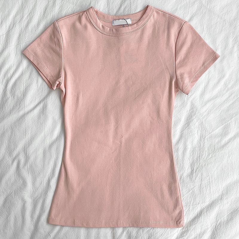 Shoulder Rena Fine Cotton Pure Color Slim-Fit T-shirt with round Neck Pink S
Shoulder Rena Fine Cotton Pure Color Slim-Fit T-shirt with round Neck Pink S