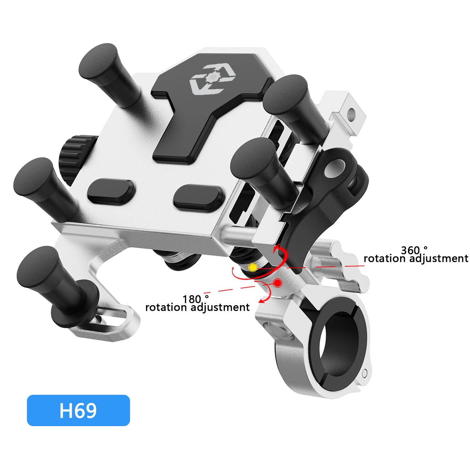Motorcycle Phone Holder Universal Alloy Shock-Absorbing Motos Bicycle Handlebar Navigation Bracket 360° Rotary Adjustable Stand
Motorcycle Phone Holder Universal Alloy Shock-Absorbing Motos Bicycle Handlebar Navigation Bracket 360° Rotary Adjustable Stand