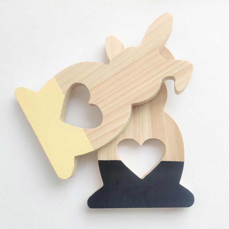 Wooden Rabbit Ornament With Cartoon Shape Hollow For Living Room Household Decoration
Wooden Rabbit Ornament With Cartoon Shape Hollow For Living Room Household Decoration