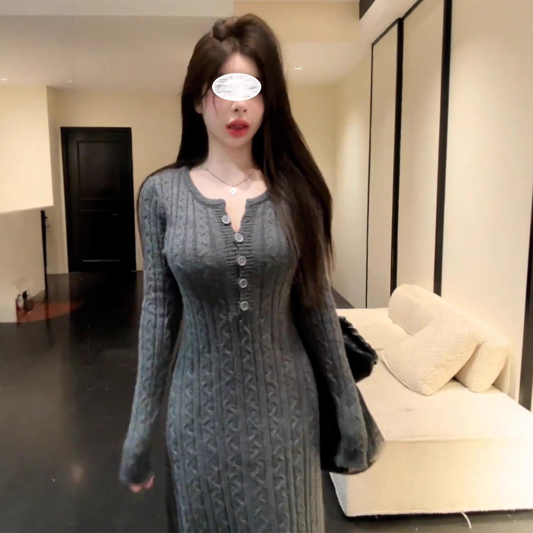 Women s French Grey Long-Sleeved Knit Dress, Autumn-Winter 2025, Slim Fit Waist-Cinched Hip-Hugging Design. Large темно-сірий колір
Women s French Grey Long-Sleeved Knit Dress, Autumn-Winter 2025, Slim Fit Waist-Cinched Hip-Hugging Design. Large темно-сірий колір