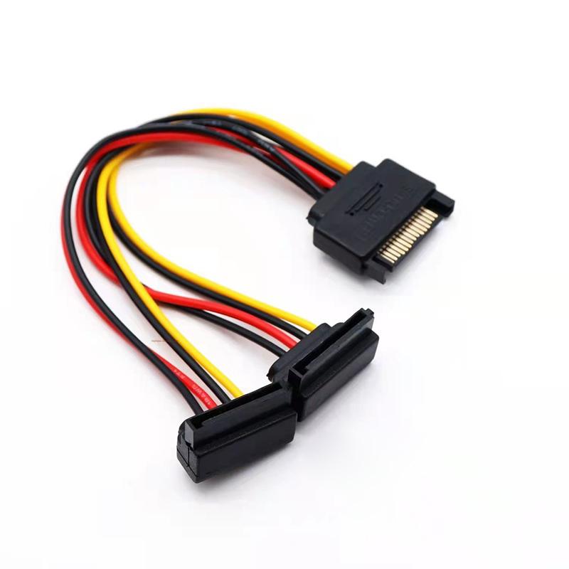 15PIN SATA Cable 1 to 2 Extention Cable Splitter Elbow Cord PC Hard Drive Power Supply Wire SATA 90° Angel Plug Adapter Extender 20cm
15PIN SATA Cable 1 to 2 Extention Cable Splitter Elbow Cord PC Hard Drive Power Supply Wire SATA 90° Angel Plug Adapter Extender 20cm