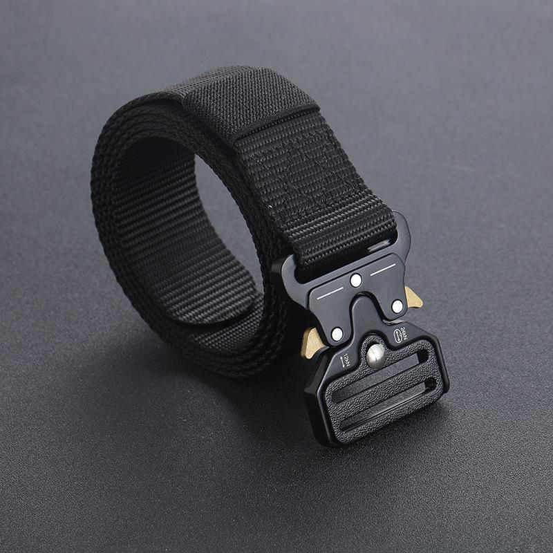 Чоловічий тактичний парусиновий ремінь із сплавною пряжкою типу «зміїне око» - багатофункціональний військовий стиль для нейлонових тренувань просто неба чорний
Чоловічий тактичний парусиновий ремінь із сплавною пряжкою типу «зміїне око» - багатофункціональний військовий стиль для нейлонових тренувань просто неба чорний