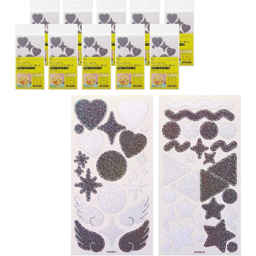 Plus Decoration Stickers Black and White 10 Sets for Fans and Events Generic Stickers
Plus Decoration Stickers Black and White 10 Sets for Fans and Events Generic Stickers