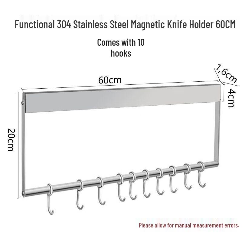 Magnetic Wall-Mounted Kitchen Knife Holder
Magnetic Wall-Mounted Kitchen Knife Holder