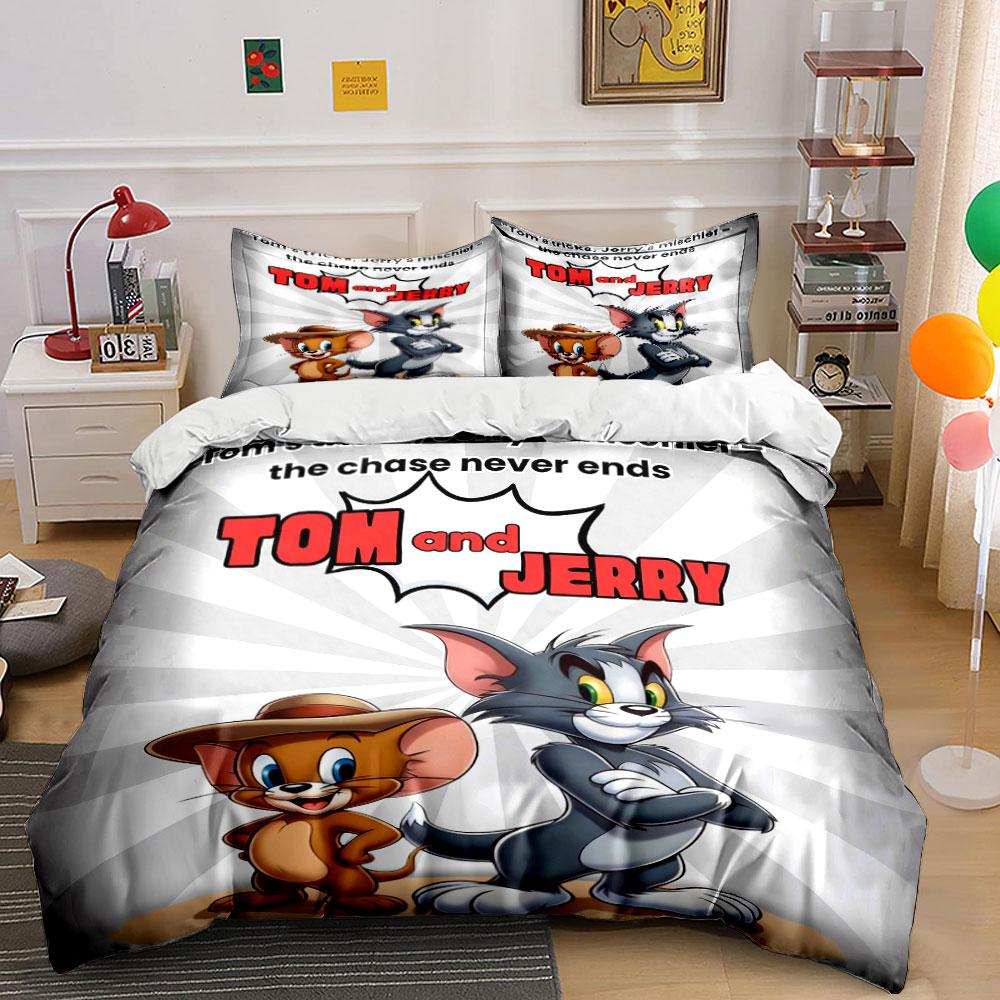 Cartoon cat and mouse. Bedding sets Duvet cover sets Duvet covers Pillowcases(1 * Duvet Cover 2 * Pillowcases, without duvet insert) 135x200cm
Cartoon cat and mouse. Bedding sets Duvet cover sets Duvet covers Pillowcases(1 * Duvet Cover 2 * Pillowcases, without duvet insert) 135x200cm