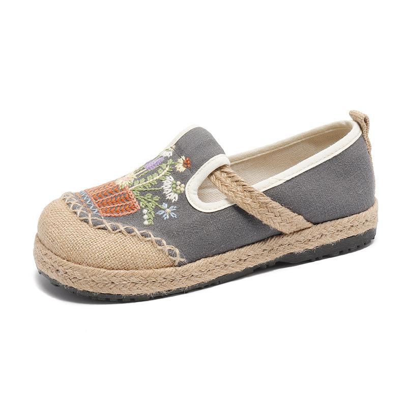 Women s Ethnic-Style Linen Shoes with Embroidery, Spring/Summer Edition, with Flag-Style Seams 40 сірий колір
Women s Ethnic-Style Linen Shoes with Embroidery, Spring/Summer Edition, with Flag-Style Seams 40 сірий колір