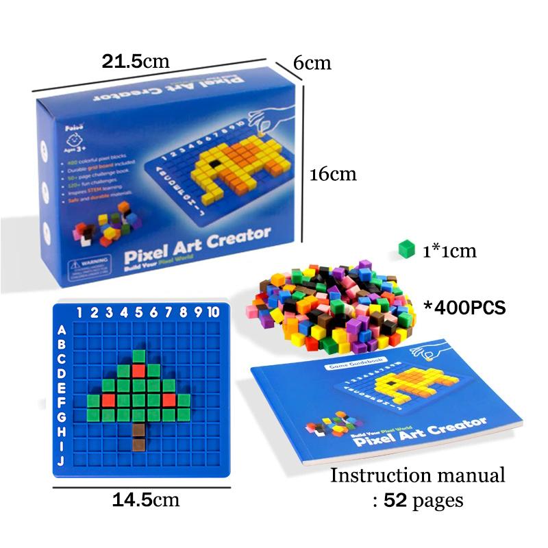 Children Pixel Block Puzzles Board Game Toys Montessori Logical Thinking Training Matching Game Pixel Art Cube Educational Toys
Children Pixel Block Puzzles Board Game Toys Montessori Logical Thinking Training Matching Game Pixel Art Cube Educational Toys