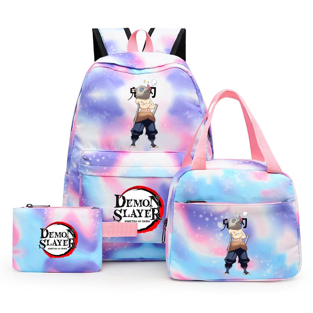 3Pcs/set Cartoon Demon Slayer Printed Backpack with Lunch Bag Pencil Case for Teenager Large Capacity Waterproof Bookbag
3Pcs/set Cartoon Demon Slayer Printed Backpack with Lunch Bag Pencil Case for Teenager Large Capacity Waterproof Bookbag