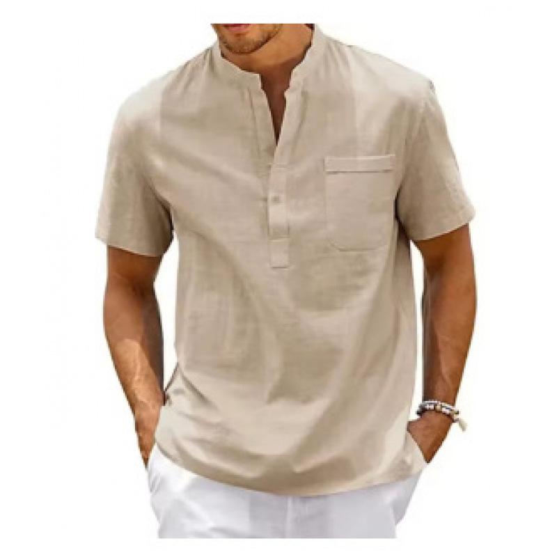 Summer new men s casual solid color short-sleeved casual shirt men s loose 160
Summer new men s casual solid color short-sleeved casual shirt men s loose 160