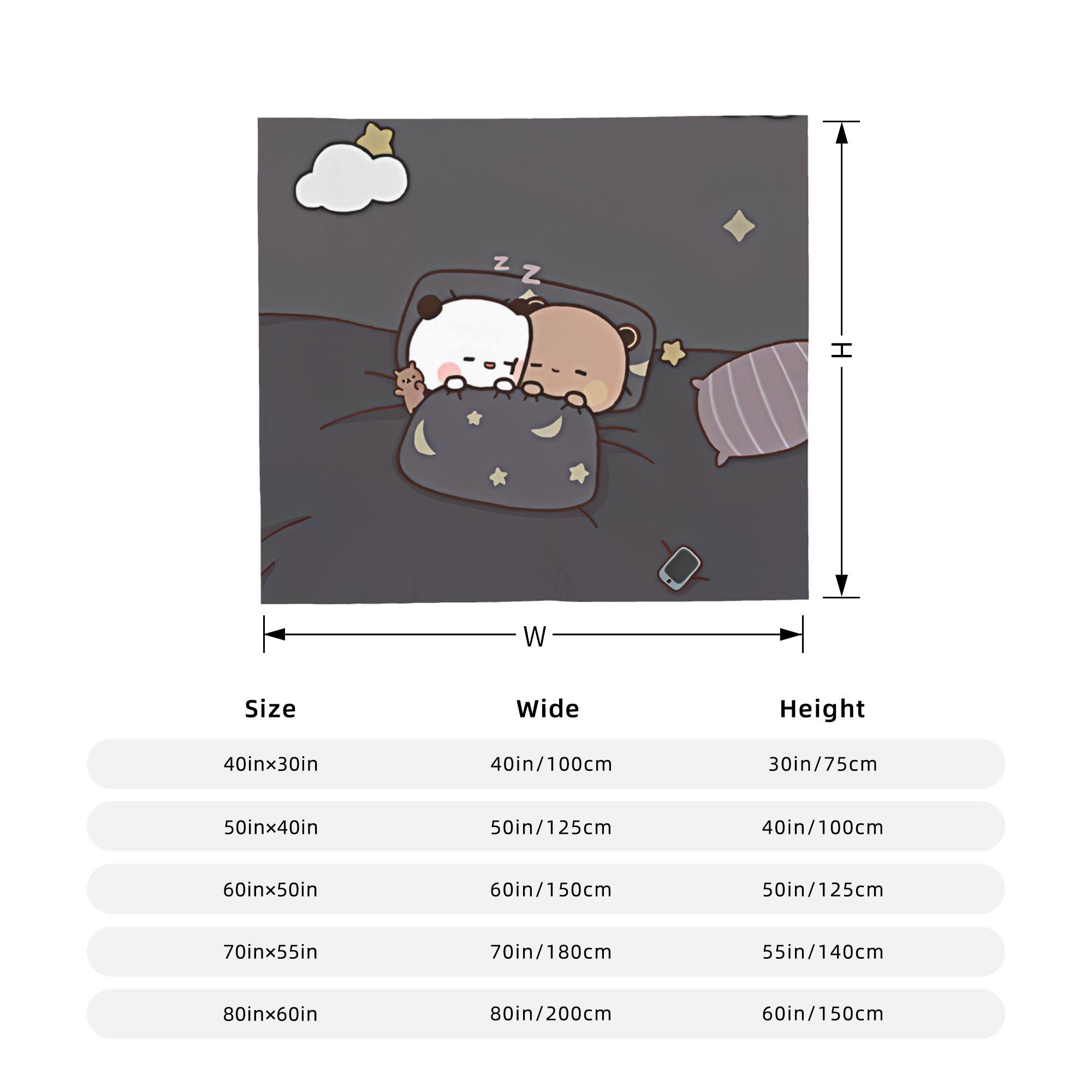 Panda Bear Couple Cartoon Blanket Velvet Autumn/Winter Bubu And Dudu Lightweight Thin Throw Blanket for Bed Car Bedding Throws 130x150cm
Panda Bear Couple Cartoon Blanket Velvet Autumn/Winter Bubu And Dudu Lightweight Thin Throw Blanket for Bed Car Bedding Throws 130x150cm