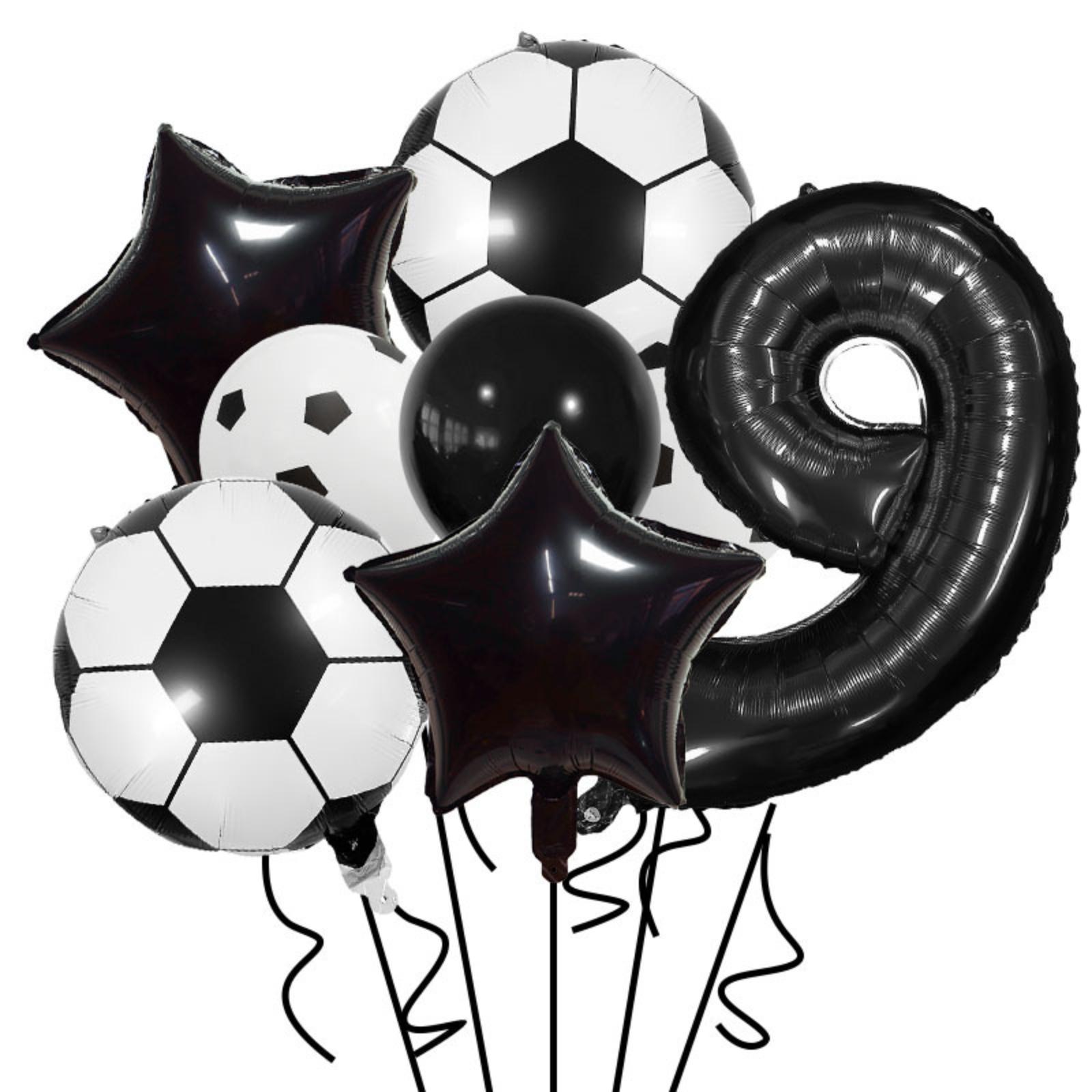 Soccer Party Balloon Set 7 Pieces Includes Soccer Ball Star Number Foil Balloons and Latex Balloons for Sports Event Decoration One Size
Soccer Party Balloon Set 7 Pieces Includes Soccer Ball Star Number Foil Balloons and Latex Balloons for Sports Event Decoration One Size