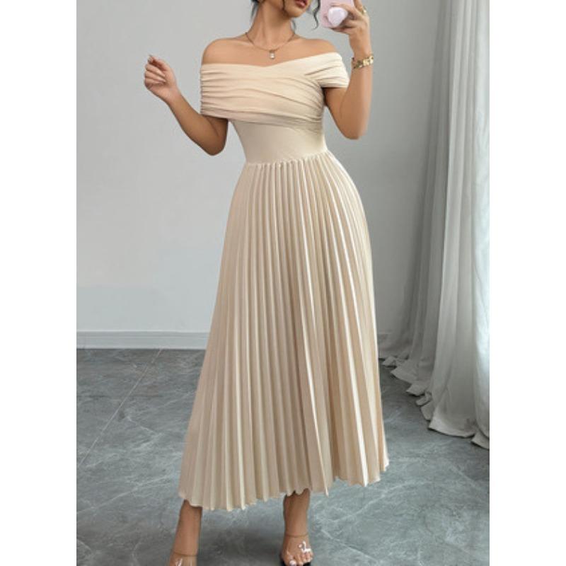 women s Off Shoulder Pleated High Waist Midi Dress Elegant Party Dress Evening Gown S хаки
women s Off Shoulder Pleated High Waist Midi Dress Elegant Party Dress Evening Gown S хаки