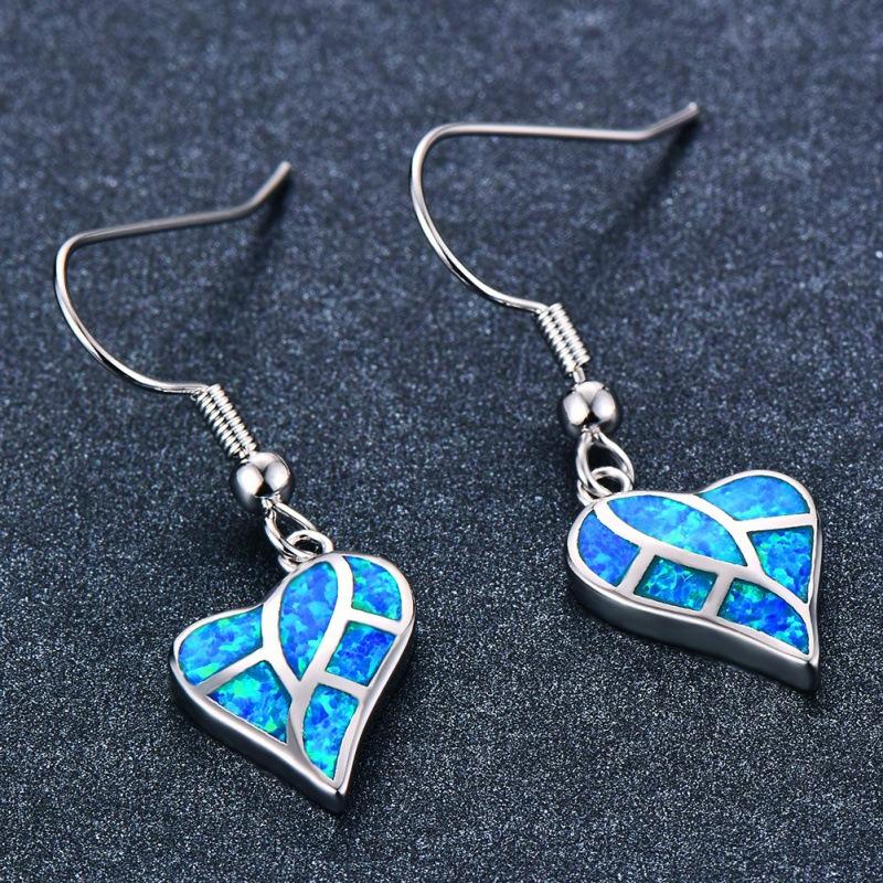 Summer new small fresh simple earrings platinum opal heart earrings natural earrings синій
Summer new small fresh simple earrings platinum opal heart earrings natural earrings синій