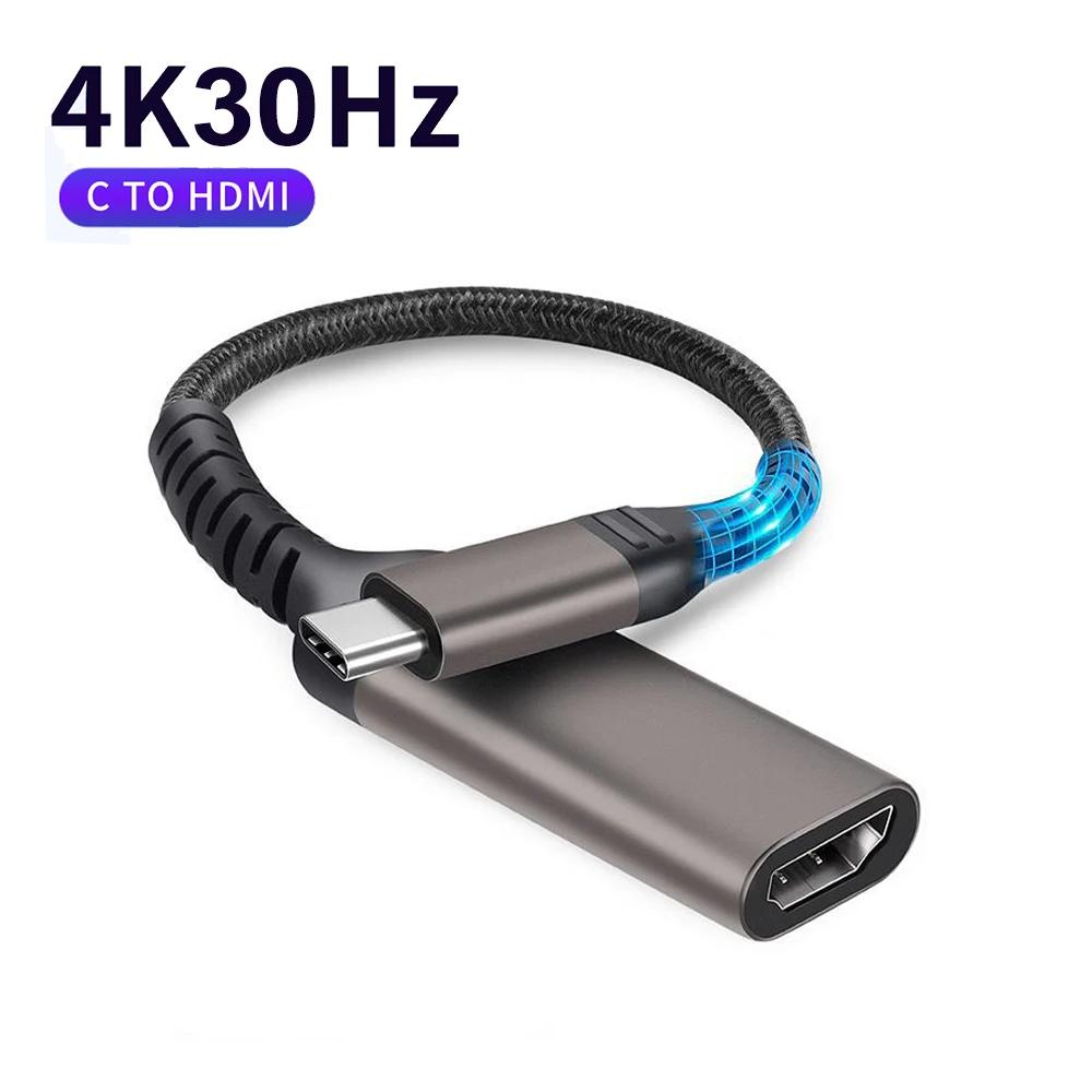 KEBIDUMEI USB C to HDMI Cable 4K@60Hz Type C Mate to HDMI-Compatible Femate HDTV Cable TYPE-C to HDMI Cable Vedio Cable for PC =0.5m
KEBIDUMEI USB C to HDMI Cable 4K@60Hz Type C Mate to HDMI-Compatible Femate HDTV Cable TYPE-C to HDMI Cable Vedio Cable for PC =0.5m