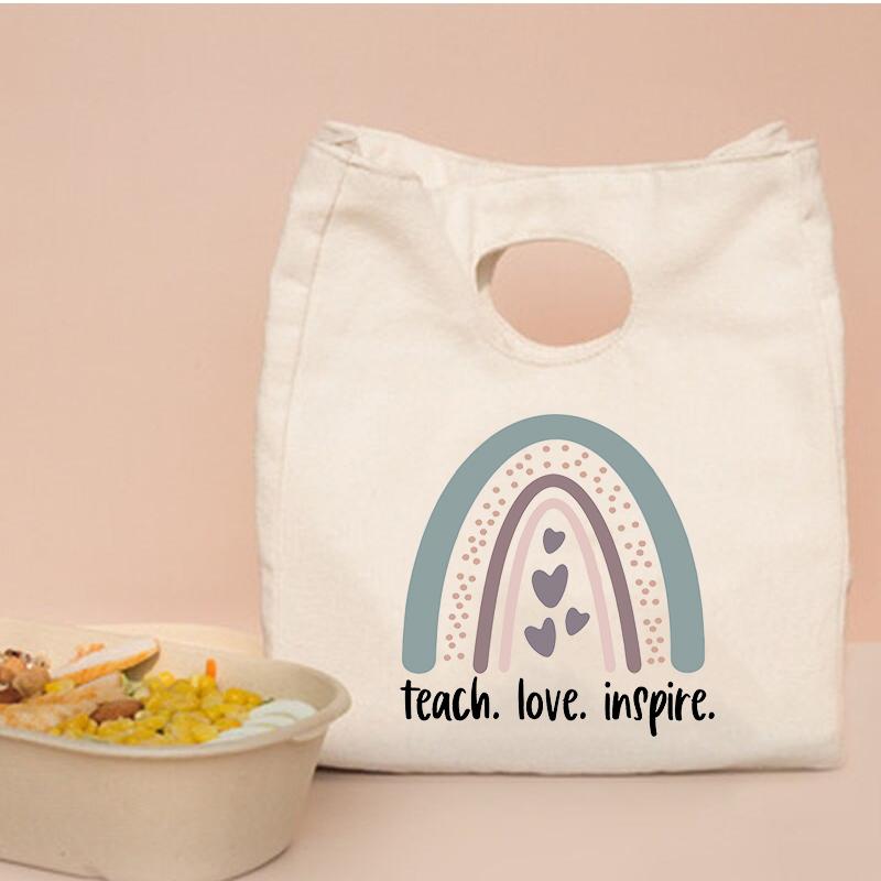 Rainbow Teacher Print Portable Lunch Box Bags Thermal Insulated Bento Tote Office School Food Cooler Storage Pouch Teacher Gifts
Rainbow Teacher Print Portable Lunch Box Bags Thermal Insulated Bento Tote Office School Food Cooler Storage Pouch Teacher Gifts